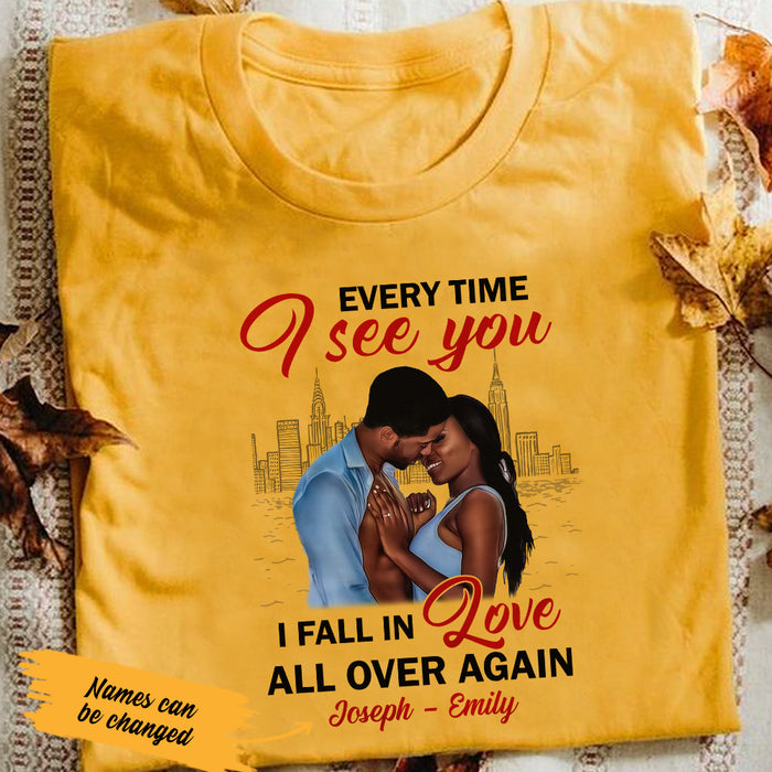 Personalized I Fall In Love Again BWA Couple T Shirt AG271 29O47 1