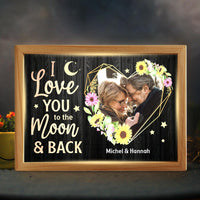 Personalized Couple Gift Love You To The Moon Picture Frame Light Box 31460 thumb 1