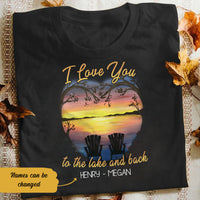 Personalized Lake Husband Wife T Shirt JL22 85O58 thumb 1