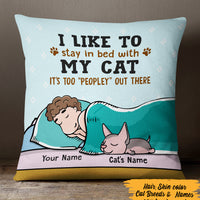 Personalized Cat Mom Stay In Bed With My Cat Pillow  JR131 29O47 thumb 1