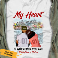 Personalized BWA Couple My Heart Is Wherever You Are T Shirt AG262 73O47 thumb 1