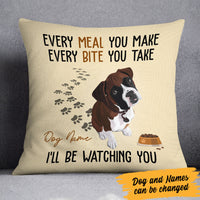 Personalized Boxer Dog Watching Pillow JR282 81O60 (Insert Included) thumb 1