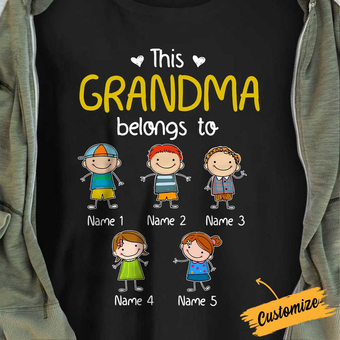 Personalized Grandma Belongs T Shirt OB222 81O34 1