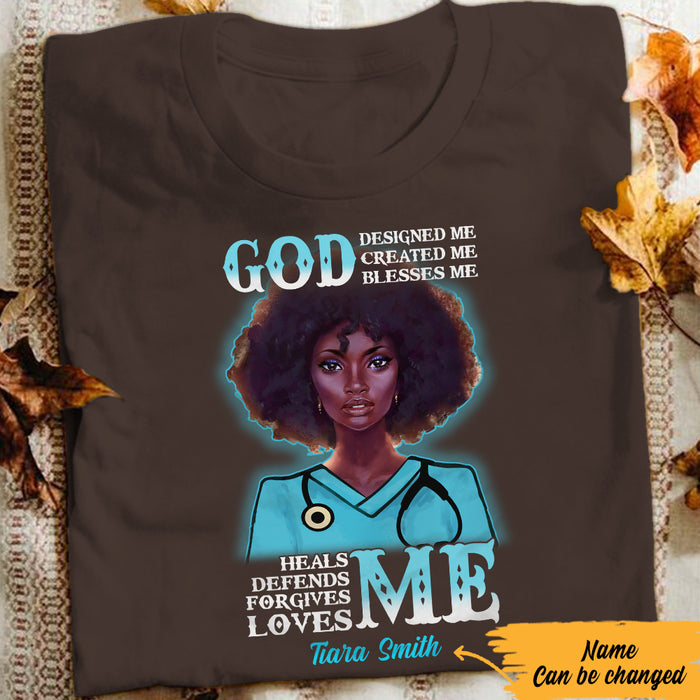 Personalized BWA Nurse God Loves Me T Shirt AG111 67O57 1
