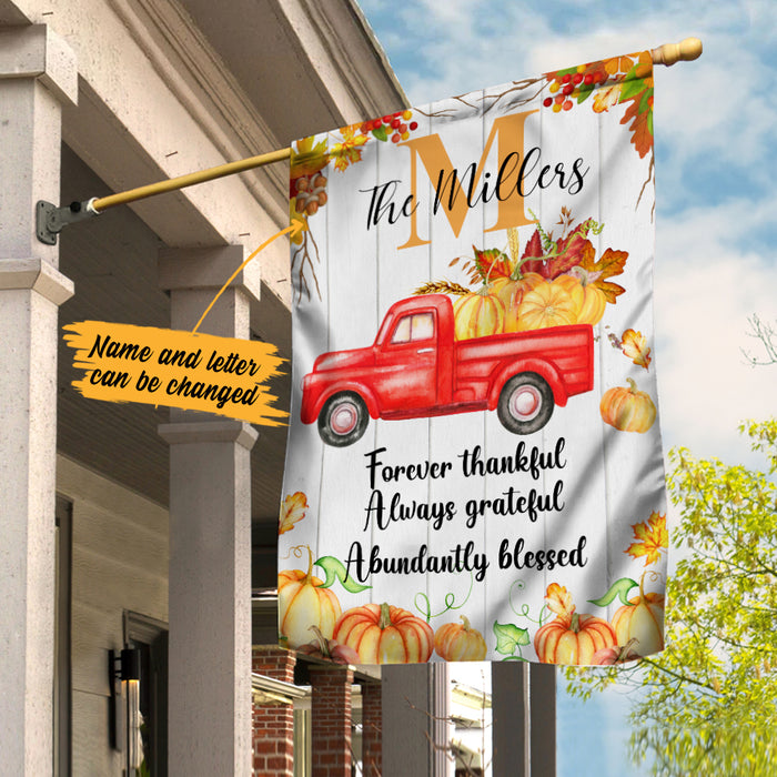 Personalized Thankful Fall Blessed Flag AG222 26O34 1