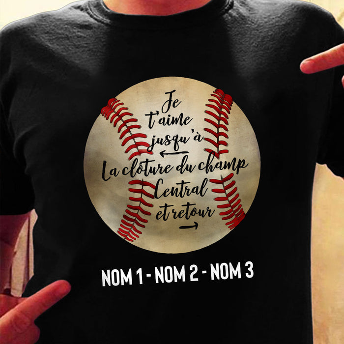 Personalized Dad Papa Baseball French T Shirt AP144 73O58 1