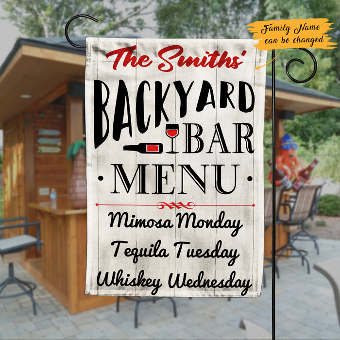 Personalized Backyard Bar Gardening Flag AG74 85O47 1