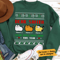 Personalized Dear Santa Cat Sweatshirt NB261 85O58 thumb 1