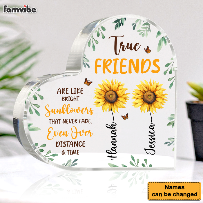 Personalized Gift True Friends Sunflower Acrylic Plaque 31220 1