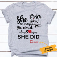 Personalized Gym Women White T Shirt JN304 85O47 thumb 1