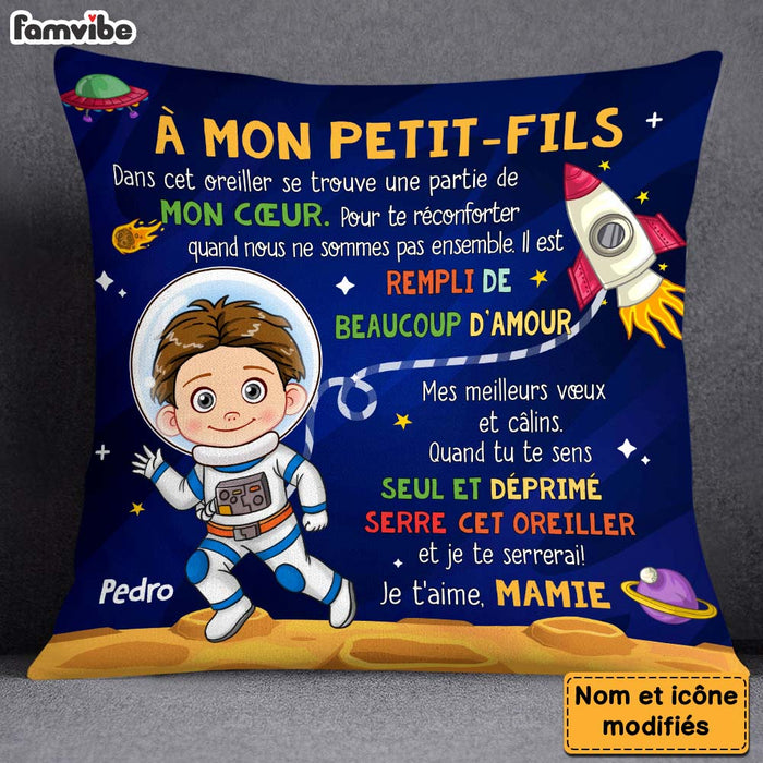 Personalized Gift For Grandson Astronaut Space French Pillow 30745 1