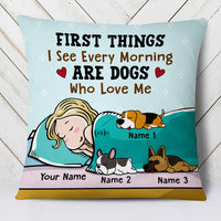 Personalized Dog Who Loves Me Pillow JR261 29O47 (Insert Included) thumb 1