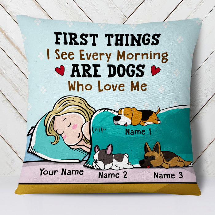 Personalized Dog Who Loves Me Pillow JR261 29O47 (Insert Included) 1