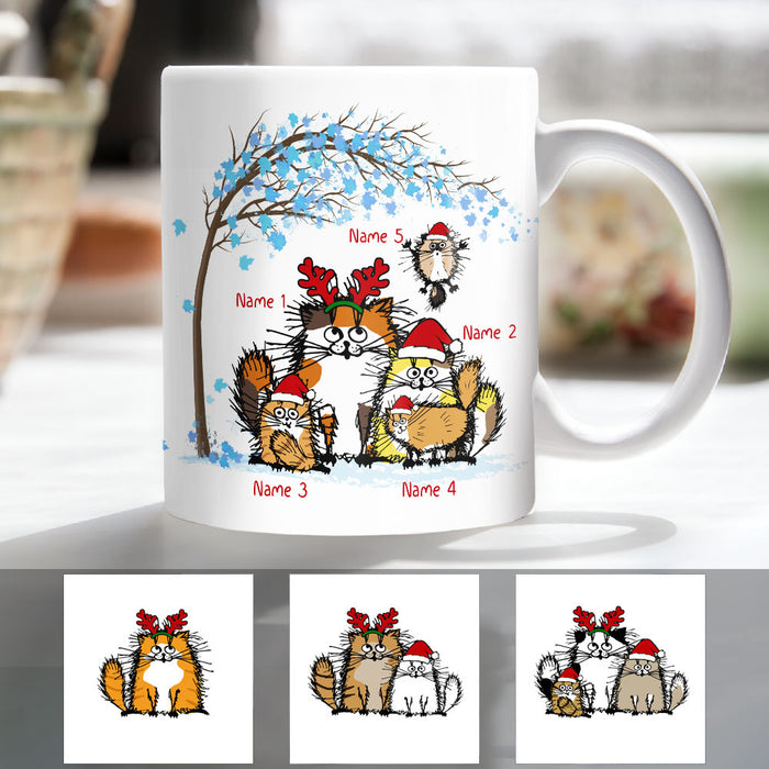 Personalized Fluffy Cats Christmas  Mug OB283 30O53 1