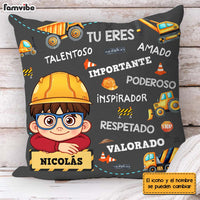 Personalized Gift For Grandson Construction Spanish Pillow 30720 thumb 1
