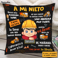 Personalized Gift For Grandson Construction Spanish Hug This Pillow 30723 thumb 1
