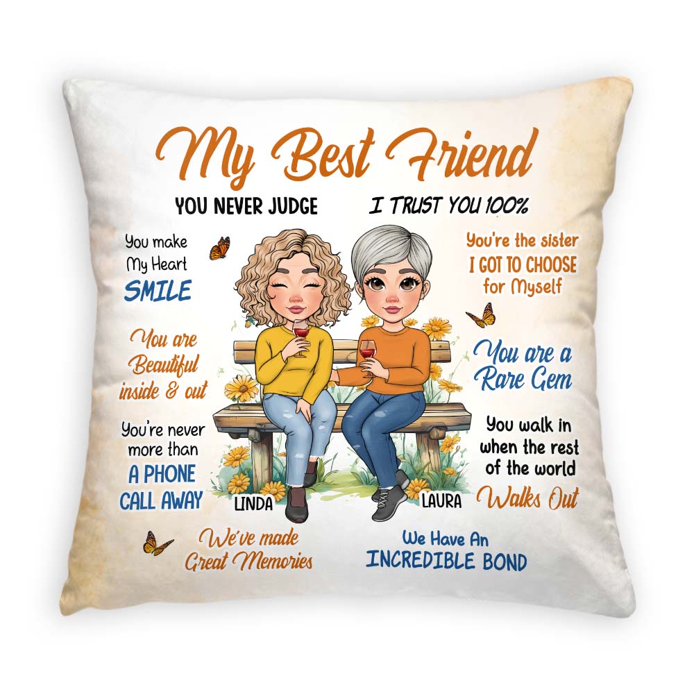 Personalized Gift For Friends My Forever Friend Pillow 31264 Primary Mockup