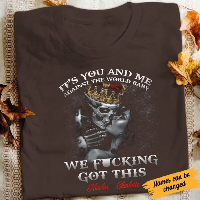 Personalized Husband Wife Skull T Shirt JN212 85O34 1