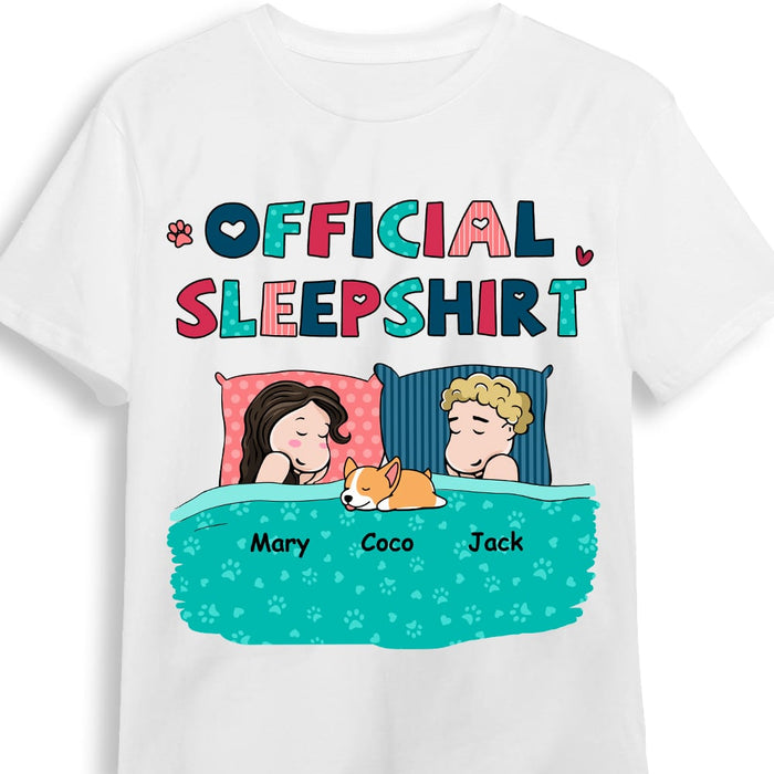 Personalized Couple Dog Lovers Sleepshirt T Shirt JN144 58O53 1