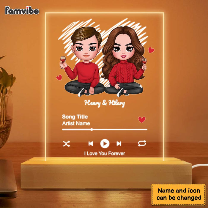 Personalized Custom Song Couples Plaque LED Lamp Night Light 22918 1