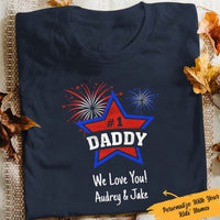 Personalized #1 Daddy Flag T Shirt JN41 81O57 thumb 1