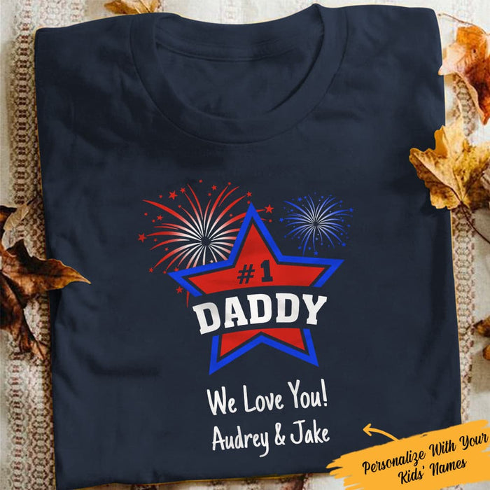 Personalized #1 Daddy Flag T Shirt JN41 81O57 1