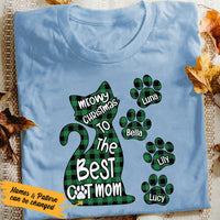 Personalized Best Cat Mom Christmas T Shirt OB193 85O53 thumb 1