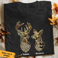 Personalized Hunting Husband & Wife T Shirt JN162 95O53 thumb 1