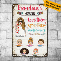 Personalized Mom Grandma Love Spoil Metal Sign JL62 30O57 thumb 1