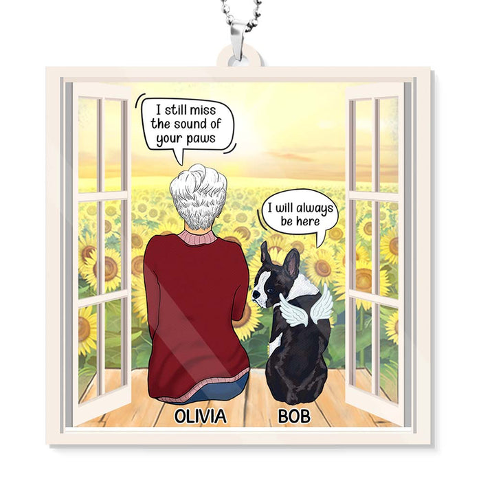 Personalized Gift For Loss Of Dogs Transparent Acrylic Car Ornament 31586 1