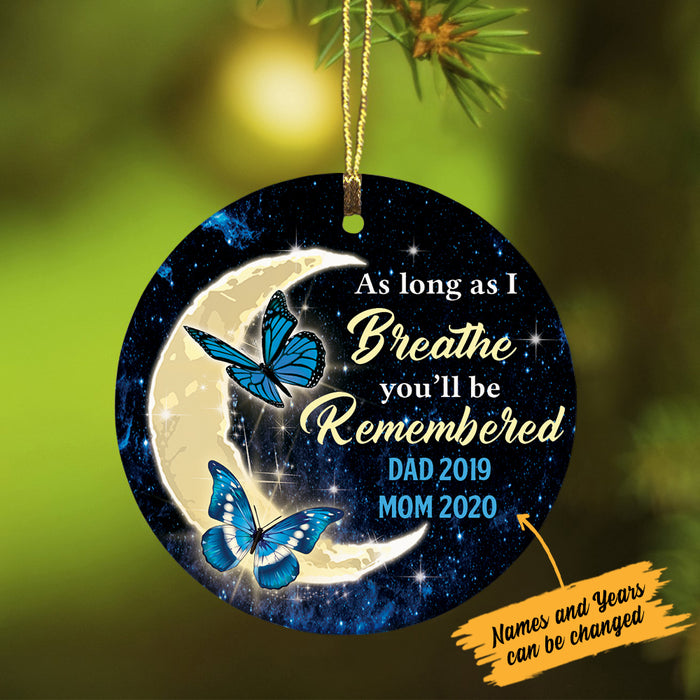 Personalized Memorial Mom Dad Butterfly Moon Ornament SB515 81O47 1