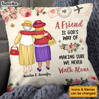 Personalized Gift For Friends We Never Walk Alone Pillow 30620 thumb 1