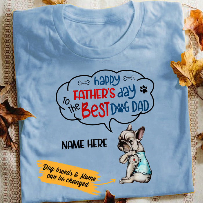 Personalized Dog Dad Happy Father's Day T Shirt AP203 87O36 1