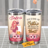 Personalized Girl Friends Connected By Heart Steel Tumbler AG51 95O58 1