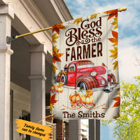 Personalized Farm Truck God Blessed Farmer Flag JL211 30O36 thumb 1
