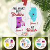 Personalized Besties At Heart Long Distance Watercolor  Ornament SB2416 30O34 1