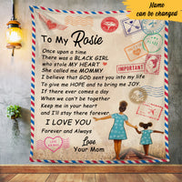 Personalized Daughter Letter Fleece Blanket AG51 65O57 thumb 1