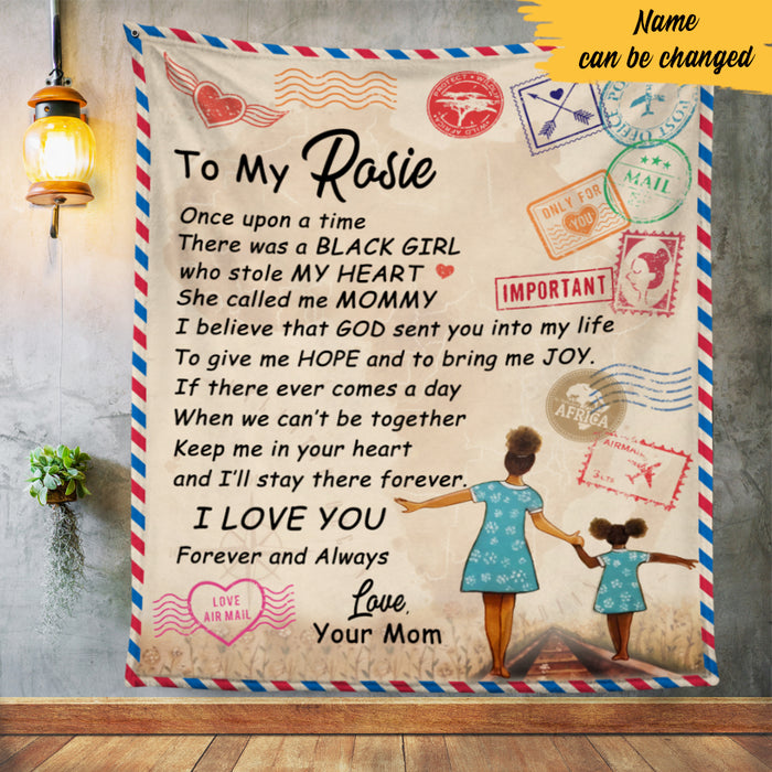 Personalized Daughter Letter Fleece Blanket AG51 65O57 1