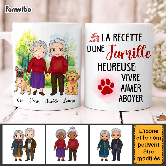 Personalized Gift For Couple French Famille Heureuse - Chiens Mug 30814 1