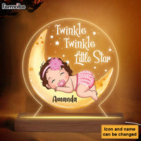 Personalized Gift For Newborn Baby Twinkle Twinkle Little Star Plaque LED Lamp Night Light 27549 thumb 1