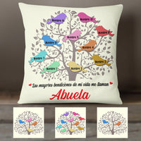 Personalized Spanish Abuela Family Tree Mom Grandma Pillow AP132 65O36 thumb 1