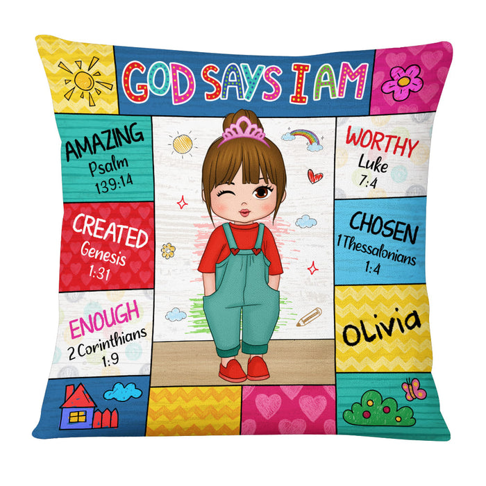 Personalized Gift For Granddaughter God Says Pillow 30712 1