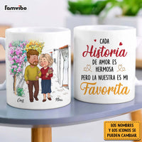 Personalized Couple Spanish Cada Historia De Amor Es Hermosa Mug 31073 thumb 1