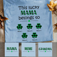 Personalized Lucky Grandma Nana Irish St Patrick's Day T Shirt JR221 81O53 thumb 1