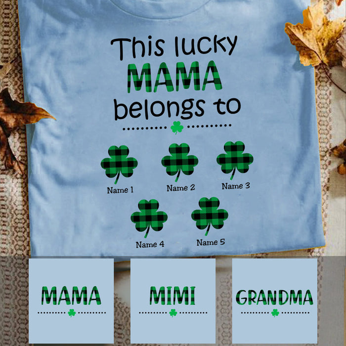 Personalized Lucky Grandma Nana Irish St Patrick's Day T Shirt JR221 81O53 1