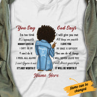 Personalized BWA Daughter God Says T Shirt SB72 65O34 thumb 1