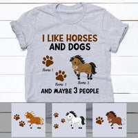 Personalized I Like Horse And Dog T Shirt DB82 30O53 thumb 1
