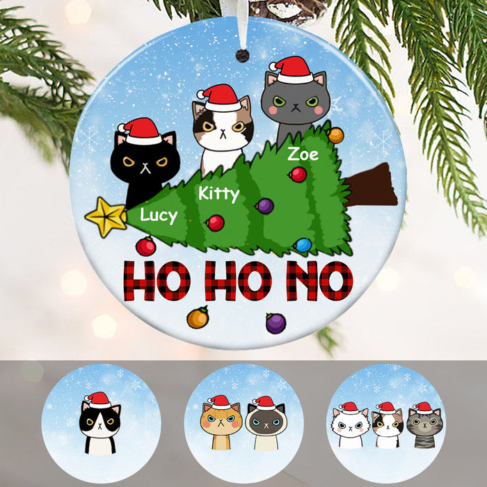 Personalized Cat Ho Ho No Christmas Ornament OB222 95O58 1