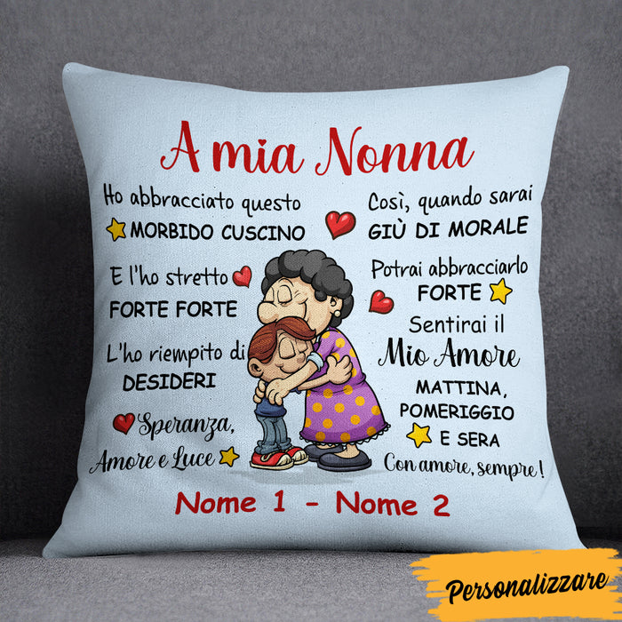 Personalized Italian Grandma Nonna Nipote Pillow AP221 29O47 (Insert Included) 1