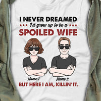 Personalized Couple Spoiled Wife T Shirt JN161 30O34 thumb 1